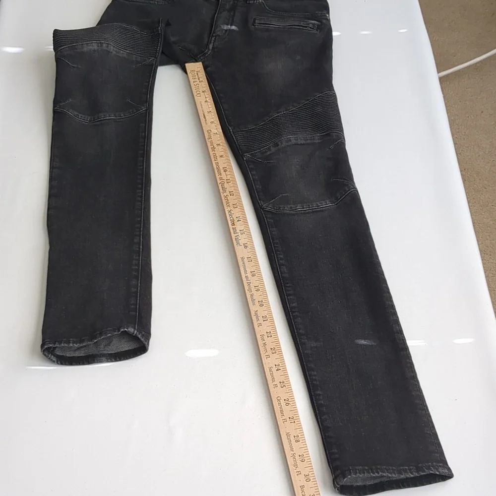 A/X J27 Skinny Biker  Stretch Jean Sz 28 Faded Black/Grey